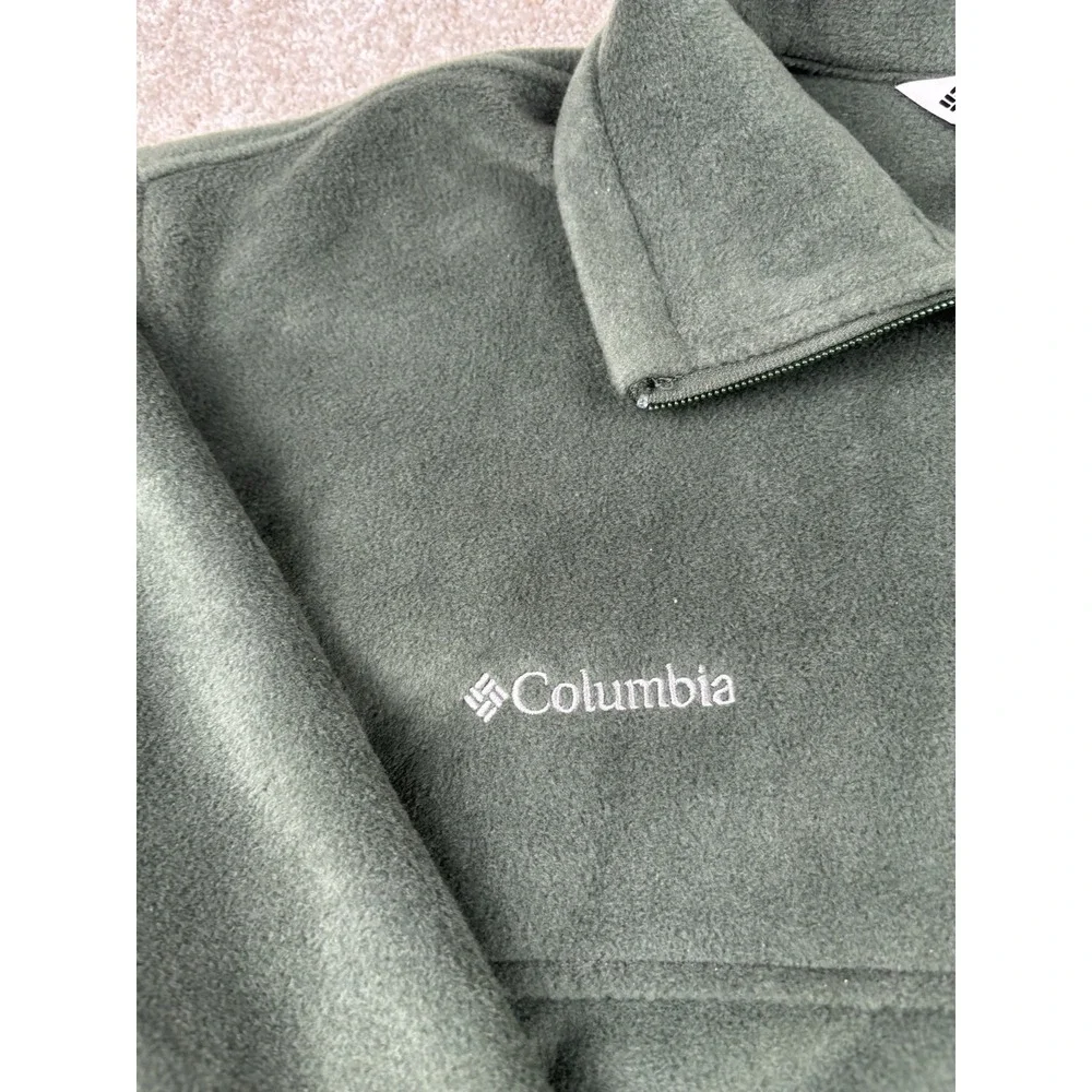 Columbia Sportswear Full Zip Fleece Sage Green Jacket Size Large